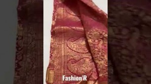 'Pink brocade saree with Silkmark Certified from Fashion\'R'
