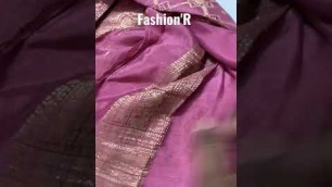 'Pure Mysore crepe brocade silk saree with Silkmark Certified from Fashion\'R'