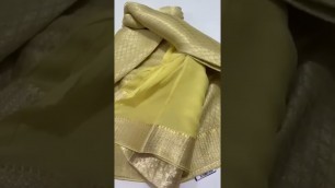 'Bridal saree| pure Mysore crepe brocade handloom silk saree| Silkmark Certified| fashionr'
